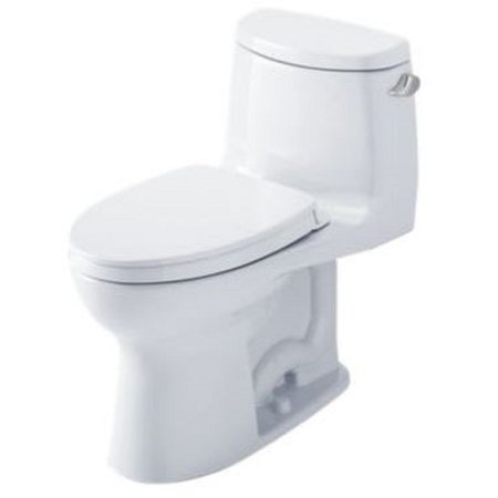 TOTO Ultramax II 1.28 GPF One-Piece Elongated Toilet with Right Hand Lever, Seat Included, White MS604124CEFRG#01